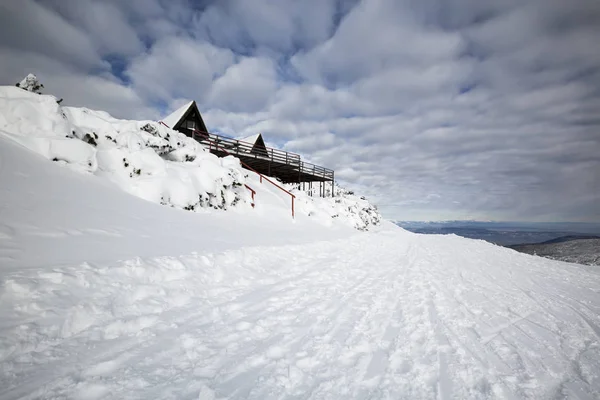 Güzel Kış Dağ Manzaralı Yastrebets Hut 2017 Borovets Alp Kayak — Stok fotoğraf