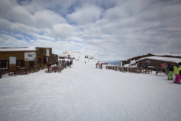 Güzel Kış Dağ Görünümünü Yastrebets Çay Evi 2017 Borovets Alp — Stok fotoğraf