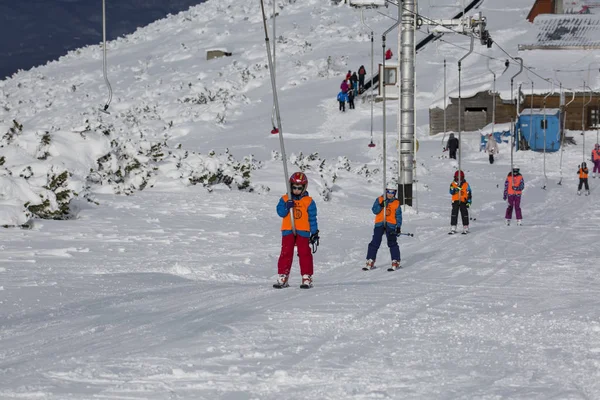 2017 Alp Borovets Kayak Resort Rila Dağı Bulgaristan Çocuklardan Bir — Stok fotoğraf