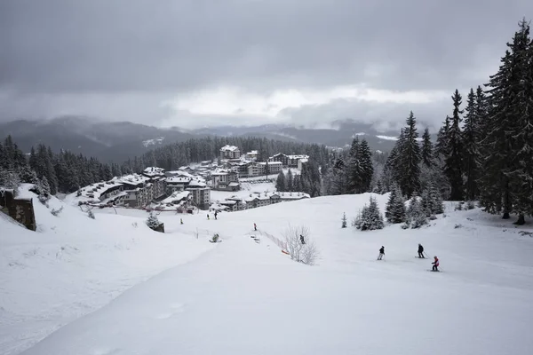 2017 Pamporovo Ski Resort Bulgaria Winter View Ski Slope Studenetz — Stock Photo, Image