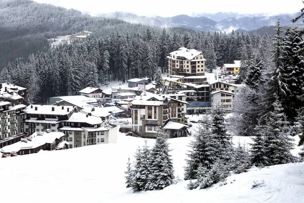 2017 Pamporovo Ski Resort Bulgaria Vista Invernale Dalla Pista Sci — Foto Stock