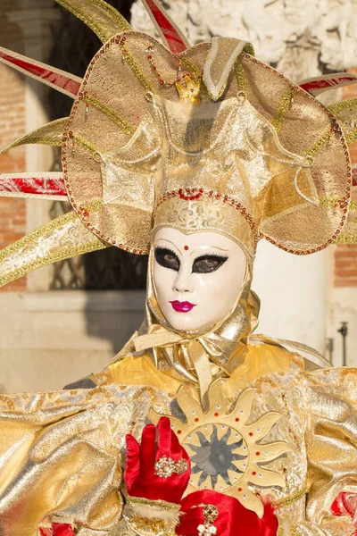 Farbenfrohe Maske Und Kostüme Aus Dem Venezianischen Karneval Venedig Italien — Stockfoto