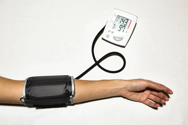 Măsurarea Tensiunii Arteriale Pulsului Concept Sănătos — Fotografie, imagine de stoc