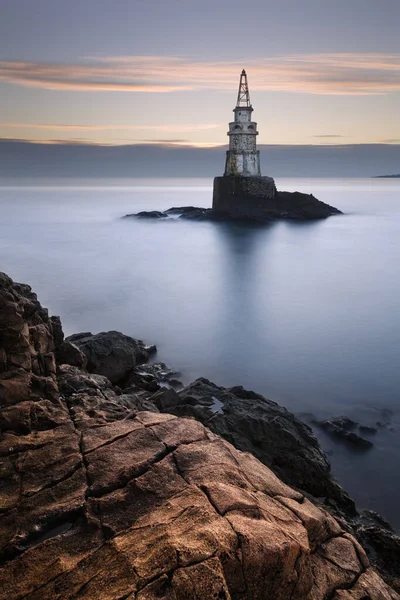 Sunrise at the old Lighthouse of Ahtopol, Bulgaria.