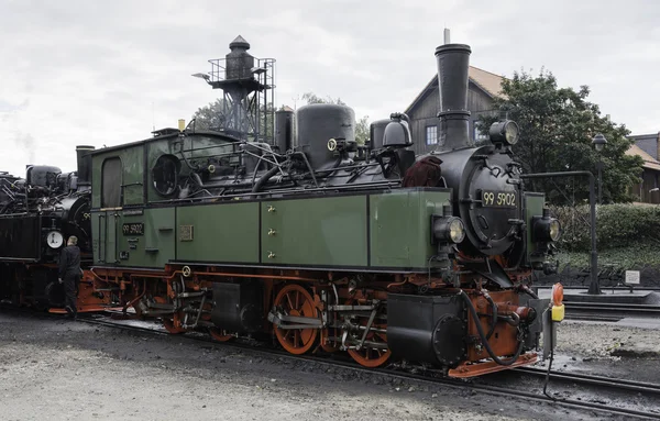 Velho 150 anos de idade locomotivas trem a vapor — Fotografia de Stock