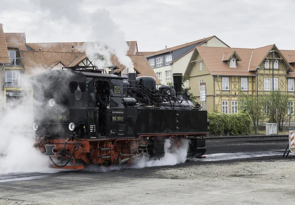 Wernigerode에 오래 된 증기 기차 기관차 — 스톡 사진