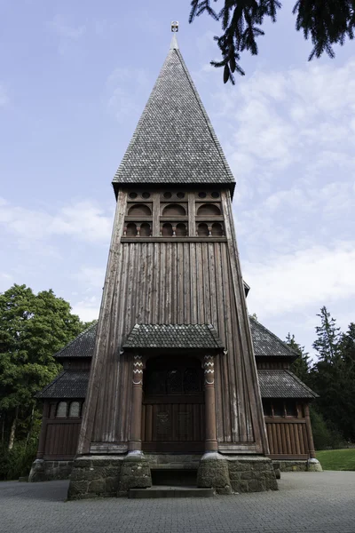 Oude staafkerk volledig van hout in Duitsland — Stockfoto
