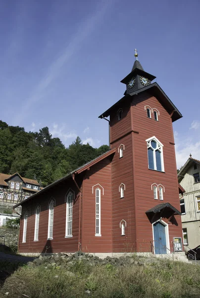 Byn kyrkan rubeland Tyskland — Stockfoto