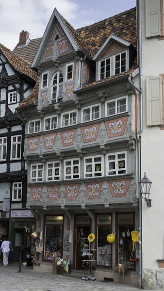 Lojas em Quedlinburg aldeia alemã — Fotografia de Stock