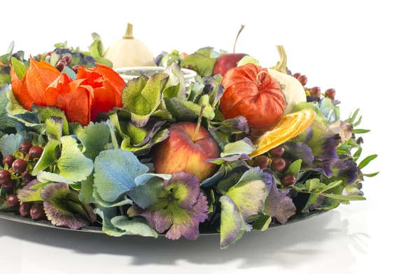 Autumn flower arrangement garland — Stock Photo, Image