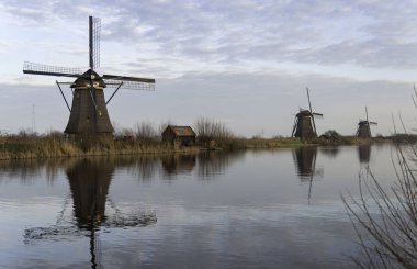 Doğal Holland'daki yel değirmenleri