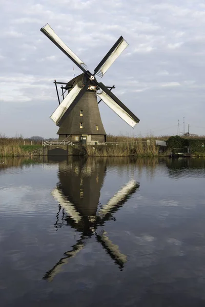 Kinderdijk 네덜란드 풍차 — 스톡 사진