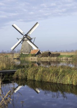 Doğal Holland'daki yel değirmenleri