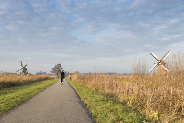 Hollanda doğada koşan adam