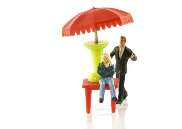 Insurance by umbrella — Stock Photo, Image