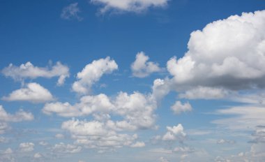 Mavi gökyüzü ve beyaz bulutlar