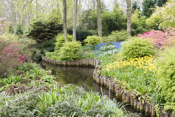 Jardín inglés con flores —  Fotos de Stock