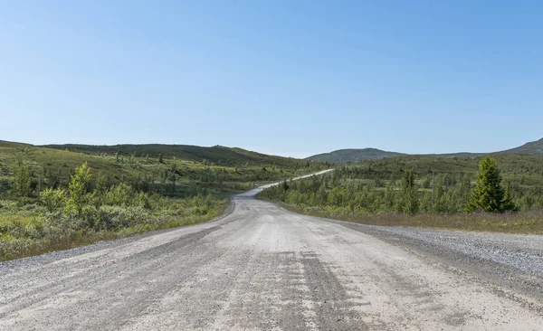 Jalan tol kosong dari Ulnes di Norwegia — Stok Foto