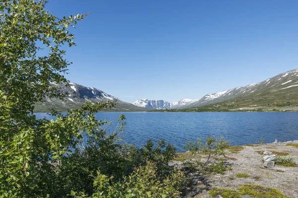 Célèbre raod en Norvège Bygdin — Photo