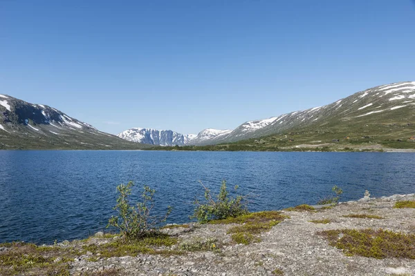 Famosa raod na Noruega Bygdin — Fotografia de Stock