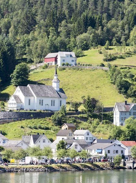 Geiranger village au fjord — Photo