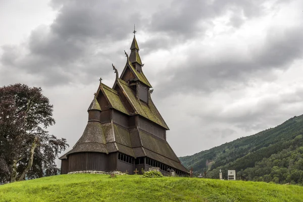 Beroemde staafkerk in Vik — Stockfoto