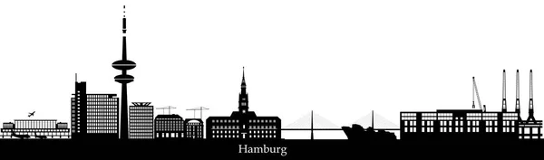 Hamburg city skyline — Stock vektor