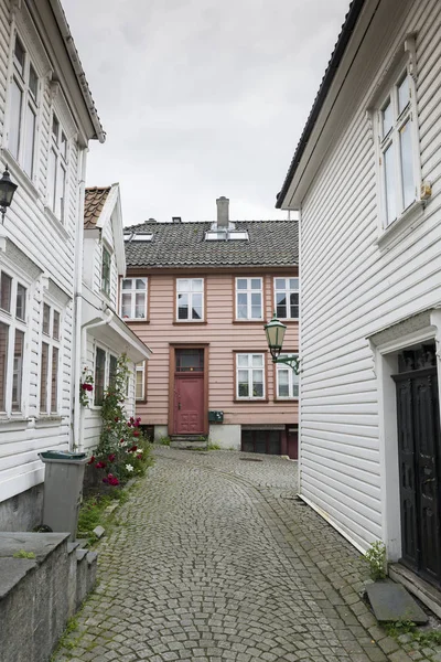 Bergen Norveç'te tipik sokak