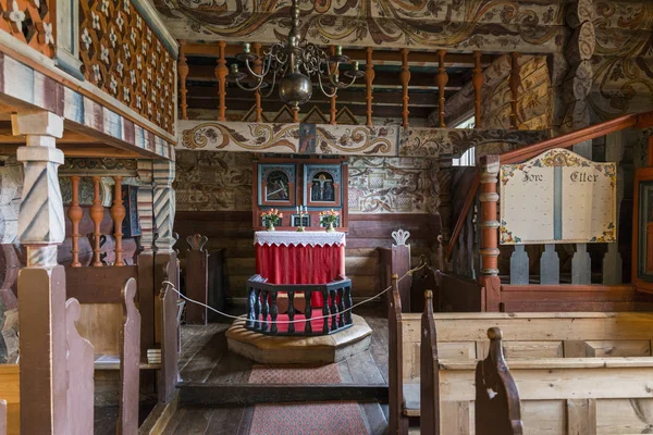 Interior de la iglesia de pentagrama en Bykle —  Fotos de Stock