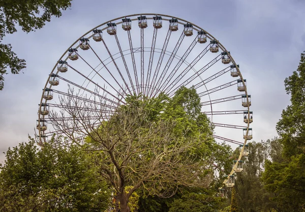 Grande roue dans le parc d'attraction — Photo