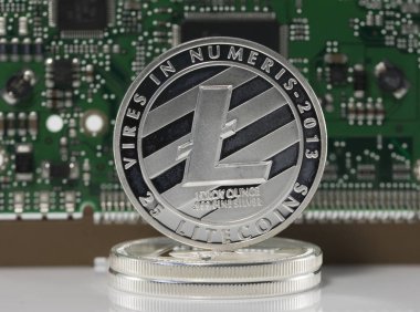 LTC veya yazdırma arka plan ile litecoin
