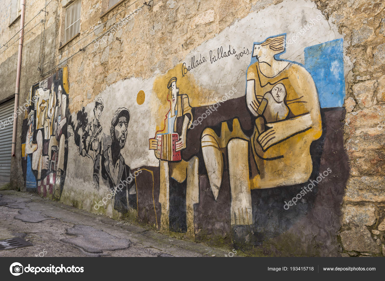 Famous Wall Paintings In Orgosolo On Sardinia Stock Editorial Photo C Compuinfoto 193415718