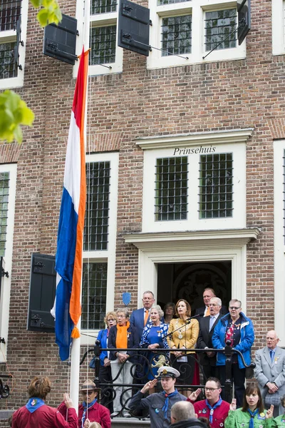 Aubade на kingsday в hellevoetlsuis — стокове фото