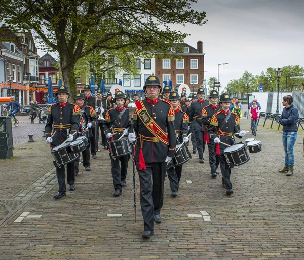 Musical band parade on the street — Stock Photo, Image