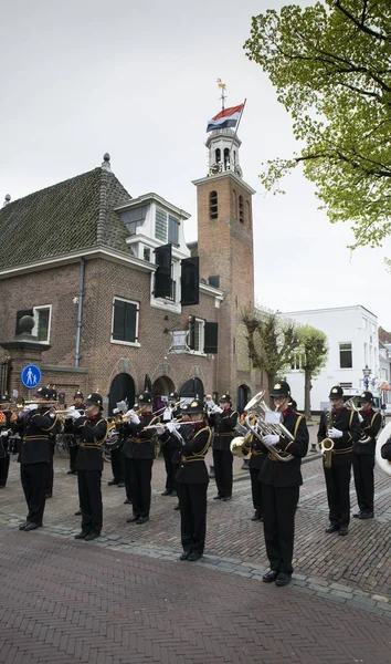 Musical band parade on the street — Stock Photo, Image