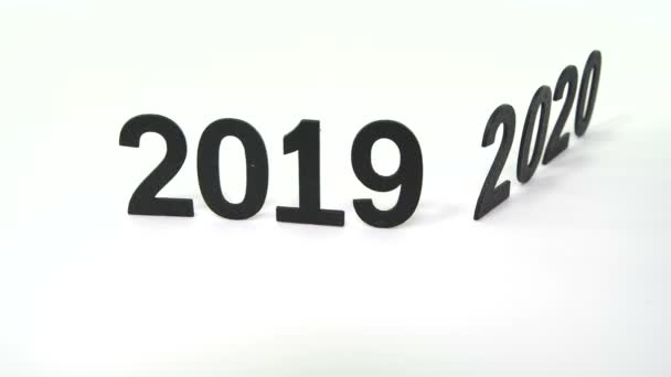 Änderungsdatum von 2019 auf 2020 — Stockvideo