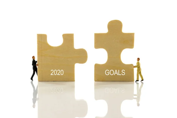 A 2020-as célok és célok összekapcsolása — Stock Fotó