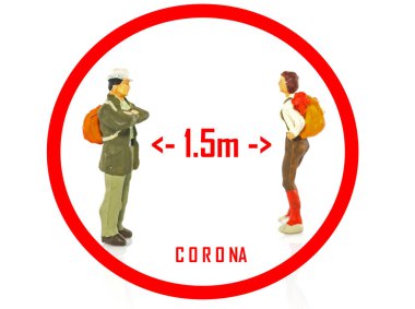 Kendini korumak için 1,5 metre mesafeyi koru.
