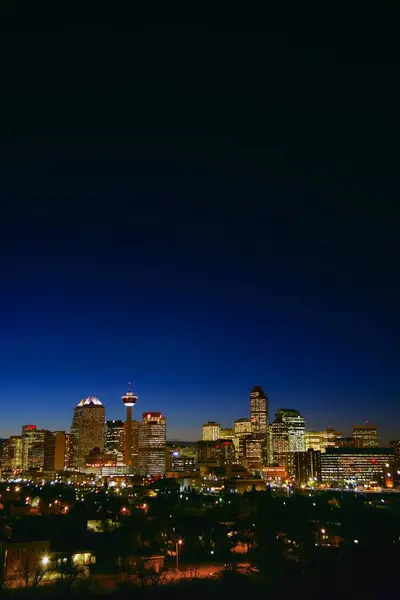 Skyline di Calgary al tramonto — Foto Stock