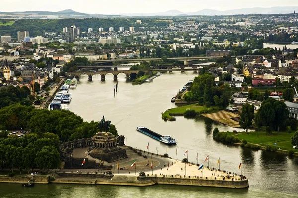 Uitzicht op de stad Koblenz — Stockfoto