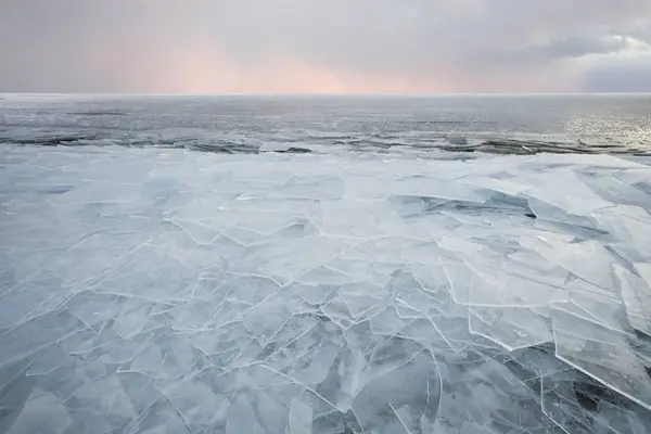 Ice Chunks Lake Superior Grand Portage Minnesota Stati Uniti America — Foto Stock