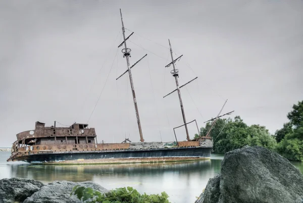 Shipwreck In Jordan Harbour — Stock Photo, Image