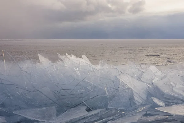 Bloky ledu na jezeře Superior — Stock fotografie