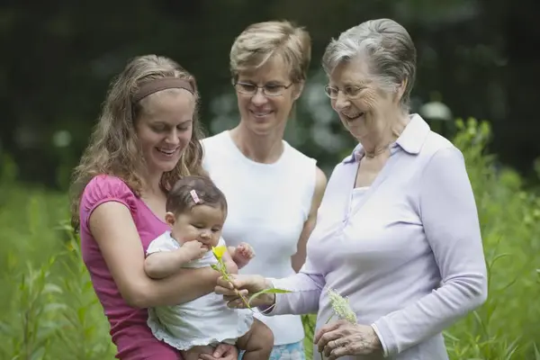 Cuatro Generaciones Mujeres Aire Libre — Foto de Stock