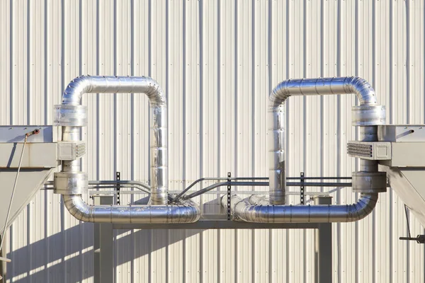 Chiller Piping Electric Cogeneration Plant — Stock Photo, Image