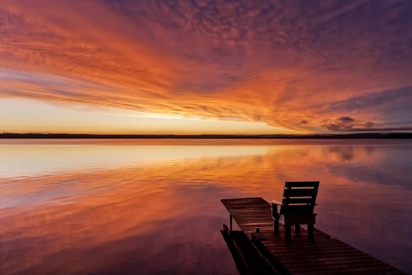 Sunset Greig Lake Meadow Lake Provincial Park Northern Saskatchewan Saskatchewan — Stock Photo, Image