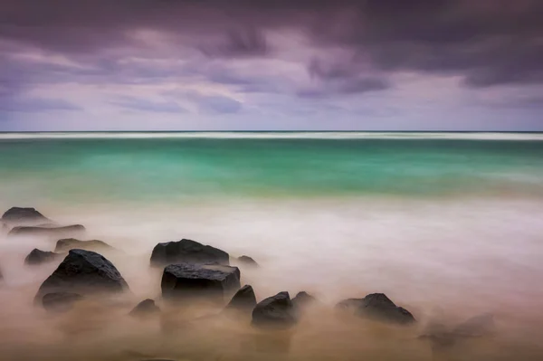 Sunrise Lydgate Beach Ocean Kapaa Kauai Hawaii United States America — Stock Photo, Image