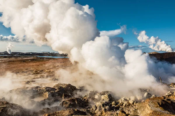 Scenic View Gunnuhver Hot Springs Reykjanes Peninsula Iceland — Stock Photo, Image