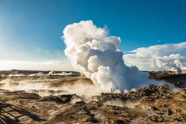 Scenic View Gunnuhver Hot Springs Reykjanes Peninsula Iceland — Stock Photo, Image