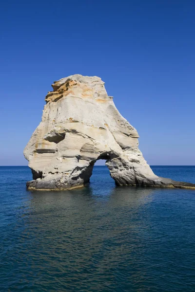 Scenic View Rock Formation Kleftiko Bay Milos Island Cyclades Greece — стоковое фото